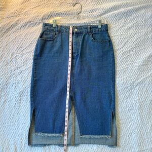 Sans Souci High-Waisted Blue Denim Skirt in Size Large